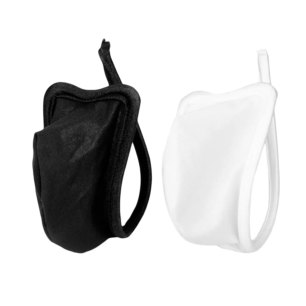 Pack of 2 Men's Stretchy C String Thong Invisible Underwear White Black