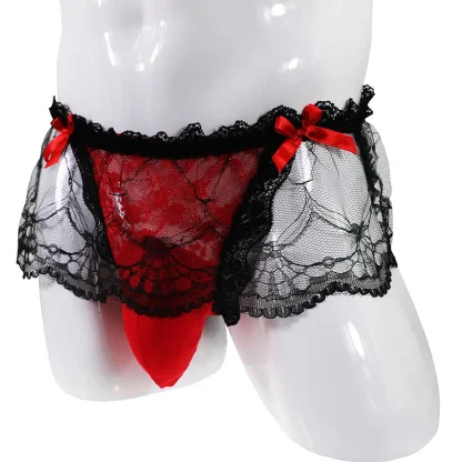 Sexy Lace Backless Jockstrap - Image 2
