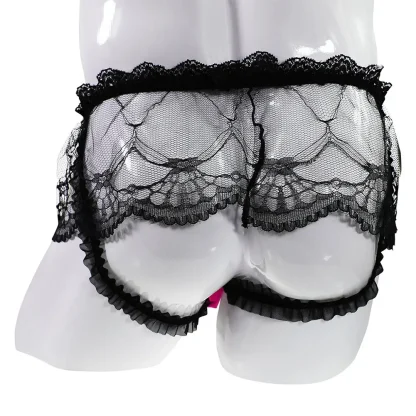 Sexy Lace Backless Jockstrap - Image 3