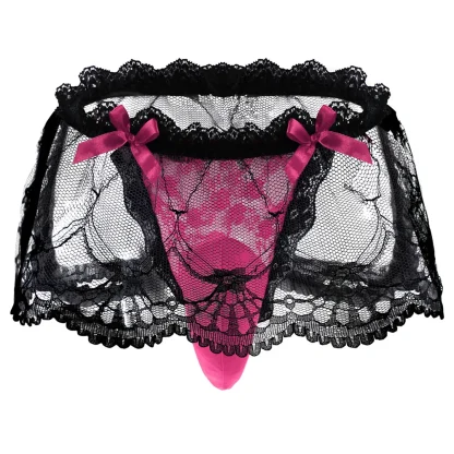 Sexy Lace Backless Jockstrap - Image 4