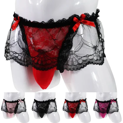Sexy Lace Backless Jockstrap - Image 6